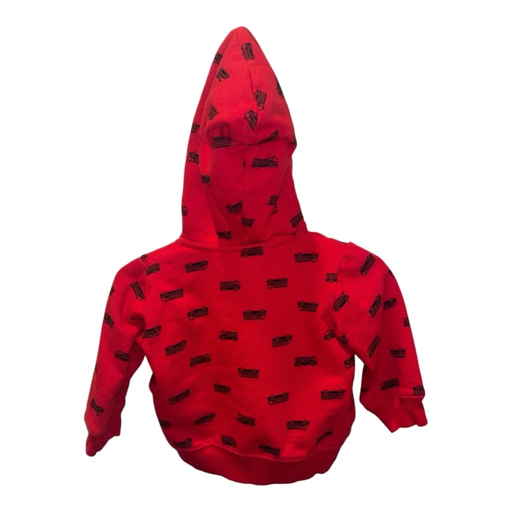 CARTER “HERO SQUAD” Fireman Zip Up Hoodie w Kangaroo Pockets